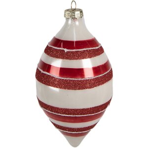 Clayre & Eef 6GL4330 Christmas bauble red white...