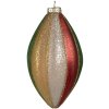 Clayre & Eef 6GL4340 Christmas bauble red green Ø 8x15 cm