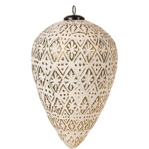 Clayre & Eef 6GL4362L Christmas bauble white Ø...