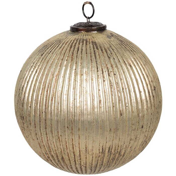 Clayre & Eef 6GL4363M Christmas bauble Gold coloured Ø 20x20 cm