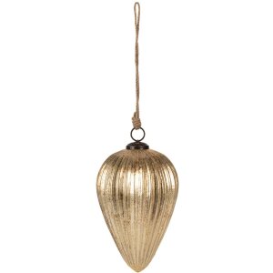 Clayre & Eef 6GL4364L Christmas bauble Gold coloured Ø 14x20 cm