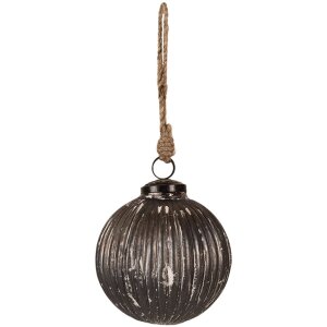 Clayre & Eef 6GL4366M Christmas bauble Grey Ø 10x10 cm