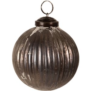 Clayre & Eef 6GL4366S Christmas bauble Grey Ø...