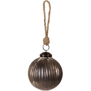 Clayre & Eef 6GL4366S Christmas bauble Grey Ø...