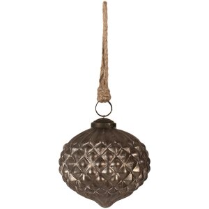 Clayre & Eef 6GL4367M Christmas bauble Grey Ø...