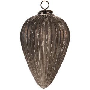 Clayre & Eef 6GL4368M Christmas bauble Grey Ø...