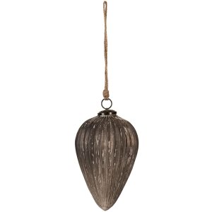 Clayre & Eef 6GL4368M Christmas bauble Grey Ø...