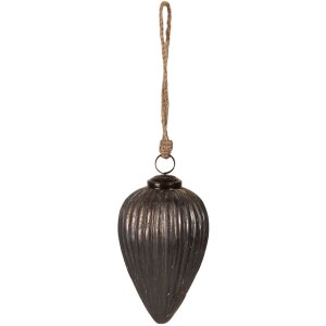 Clayre & Eef 6GL4368S Christmas bauble Grey Ø...