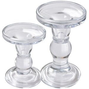 Clayre & Eef 6GL4402 Candlestick Crown Transparent...