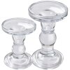 Clayre & Eef 6GL4402 Candlestick Crown Transparent Ø 8x11 cm