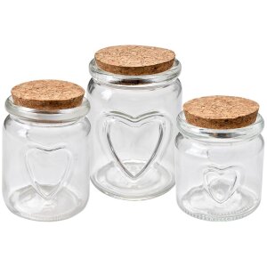 Clayre & Eef 6GL4405 Storage Jar with Lid Transparent Ø 6x8 cm