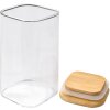 Clayre & Eef 6GL4418 Storage Tin with Lid Transparent 6x6x12 cm