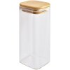 Clayre & Eef 6GL4419 Storage Tin with Lid Transparent 6x6x15 cm