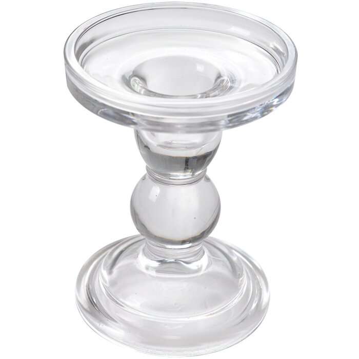 Clayre & Eef 6GL4425 Candle Holder Transparent Ø 9x11 cm