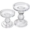 Clayre & Eef 6GL4425 Candle Holder Transparent Ø 9x11 cm