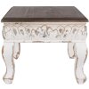 Clayre & Eef 6H2308 Side Table White Brown 40x40x33 cm