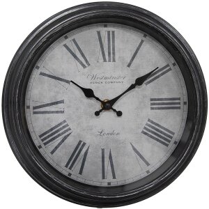 Clayre & Eef 6KL0804 Wall Clock Black Grey Ø...