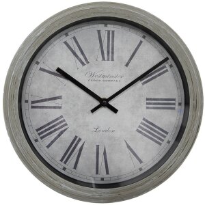 Clayre & Eef 6KL0805 Wall Clock Grey Ø 30x4 cm...