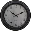 Clayre & Eef 6KL0809 Wall Clock Black Grey Ø 30x4 cm - 1xAA