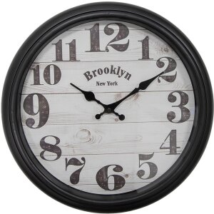 Clayre & Eef 6KL0810 Wall Clock Black Beige Ø...