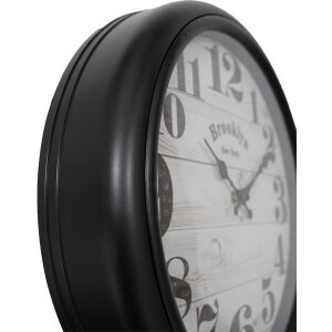 Clayre & Eef 6KL0810 Wall Clock Black Beige Ø...