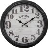 Clayre & Eef 6KL0810 Wall Clock Black Beige Ø 40x7 cm - 1xAA