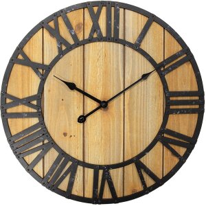 Clayre & Eef 6KL0812 Wall Clock Brown Ø 46x5...