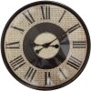 Clayre & Eef 6KL0814 Wall Clock Brown Beige Ø 50x6 cm - 1xAA