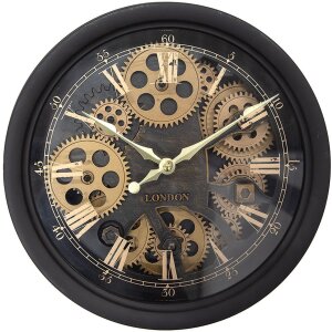 Clayre & Eef 6KL0818 Wall Clock Black Brown Ø...