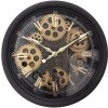 Clayre & Eef 6KL0818 Wall Clock Black Brown Ø 30x8 cm - 3xAA