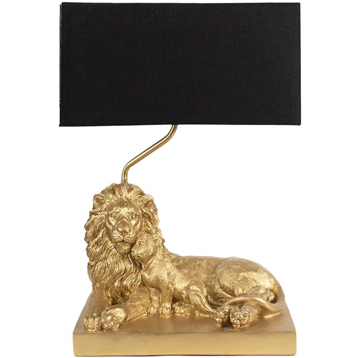 Clayre & Eef 6LMC0064 Table lamp 32x22x44 cm E27-max 1x60W lion