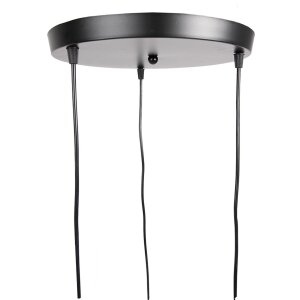 Clayre & Eef 6LMP756 Hanging Lamp Black Ø 35x110 cm - E27-max 3x40W