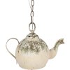 Clayre & Eef 6LMP783 Hanging Lamp Beige Green 37x20x26 cm E14-max 1x25W Teapot