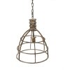 Clayre & Eef 6LMP784 Hanging Lamp Beige Ø 39x47 cm E27-max 1x40W