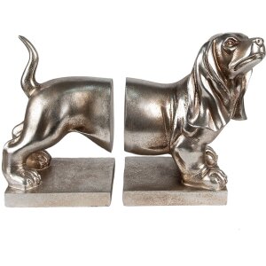 Clayre & Eef 6PR3861 Bookend Set of 2 Dog Silver...