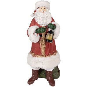 Clayre & Eef 6PR3897 Father Christmas LED Red White...