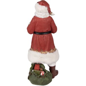 Clayre & Eef 6PR3897 Father Christmas LED Red White 21x18x45 cm