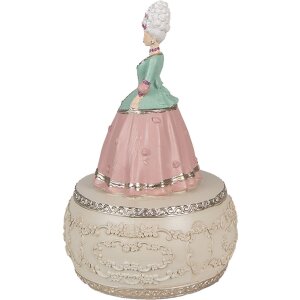 Clayre & Eef 6PR3898 Music Box Pink, White Ø...