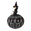 Clayre & Eef 6PR3907 Decoration Witch on Pumpkin Black, Grey Ø 27x39 cm