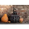 Clayre & Eef 6PR3907 Decoration Witch on Pumpkin Black, Grey Ø 27x39 cm