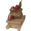 Decoration Christmas presents on sleigh Brown, red 38x16x29 cm