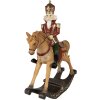 Clayre & Eef 6PR3910 Decoration Rocking Horse Brown Red 22x9x29 cm Polyresin