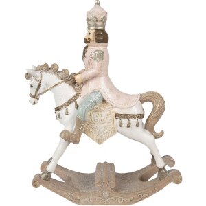 Clayre & Eef 6PR3911 Decoration Rocking Horse White,...