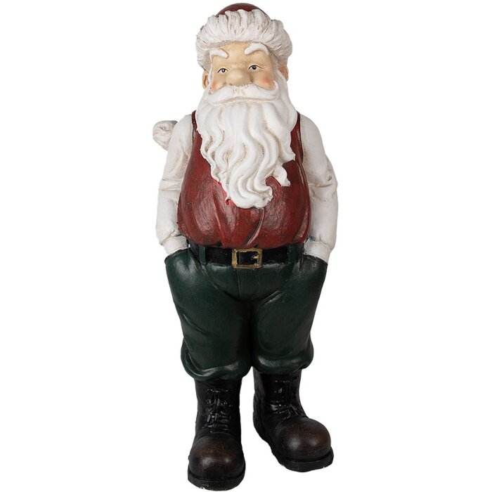 Clayre & Eef 6PR3914 Decoration Father Christmas Red, White 26x25x51 cm