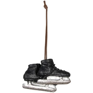 Clayre & Eef 6PR3916 Hanger Skates Black, Silver...