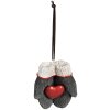 Clayre & Eef 6PR3917 Hanging Mittens Grey 8x5x9 cm