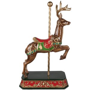 Clayre & Eef 6PR3922 Deco Deer Brown, Green 35x18x56 cm