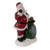 Christmas decoration Father Christmas with snow globe LED red, white, green 26x16x36 cm