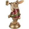 Clayre & Eef 6PR3928 Decorative Rabbit Brown Gold-coloured Red 11x7x14 cm