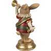 Clayre & Eef 6PR3928 Decorative Rabbit Brown Gold-coloured Red 11x7x14 cm